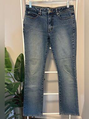 Jill Stuart Faded Blue Straight-Leg Jeans
